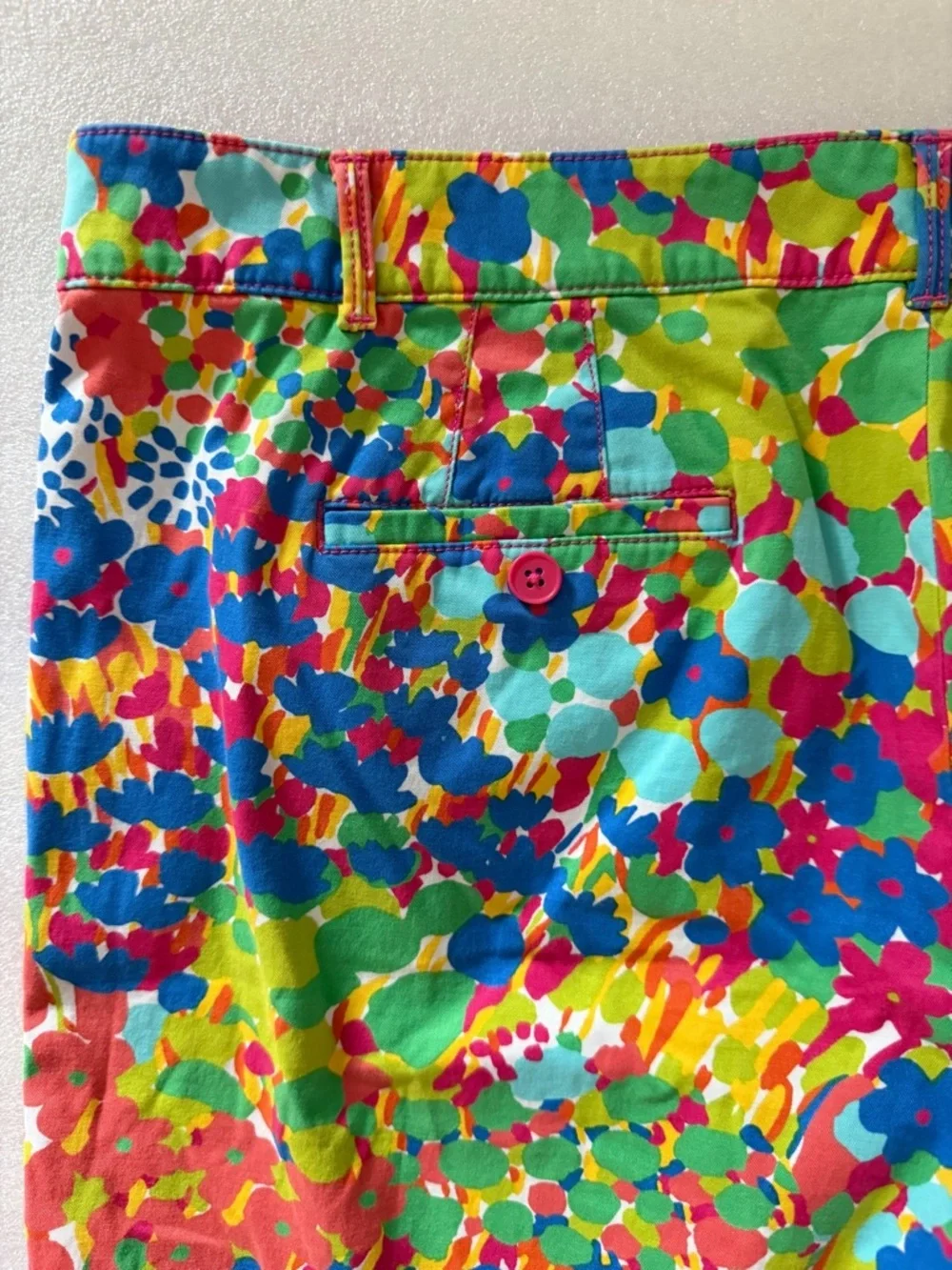 Talbots Weekend Floral Shorts 16P Bright Multicolor Summer Beachy Stretch Cute